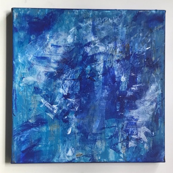 12" x 12" Original Abstract Acrylic Painting by Noora Elkoussy - Picture 3 of 10